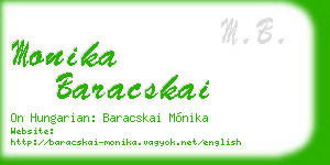 monika baracskai business card