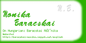 monika baracskai business card